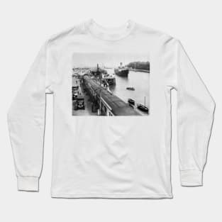 Boat Train at Weymouth Docks, August 1929. Long Sleeve T-Shirt